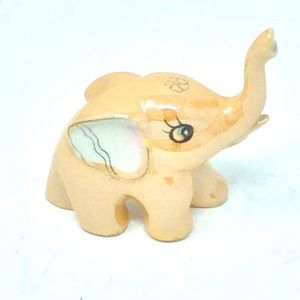 Vintage  lusterware peach elephant